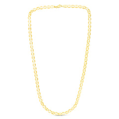 14K Yellow Gold 5.5mm Mariner 20 Chain with Lobster Lock