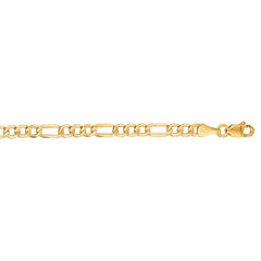 14K Yellow Gold 3.7mm Lite Figaro 18 Chain with Lobster Lock