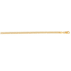 14K Yellow Gold 2.8mm Gourmette 24 Chain with Lobster Lock