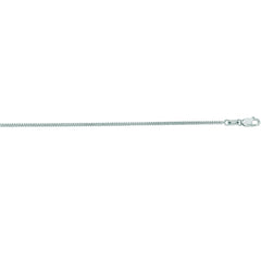 14K White Gold 1.4mm Gourmette 24 Chain with Lobster Lock