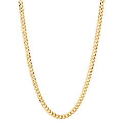 14K Yellow Gold 4.7mm Comfort Curb 24 Chain with Lobster Lock