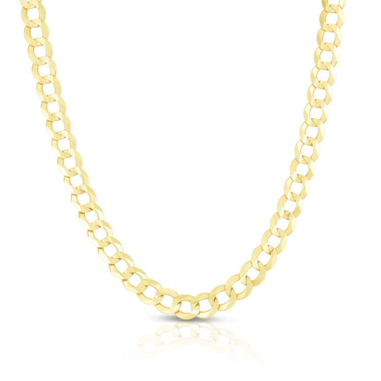 14K Yellow Gold 5.7mm Comfort Curb 22 Chain with Lobster Lock