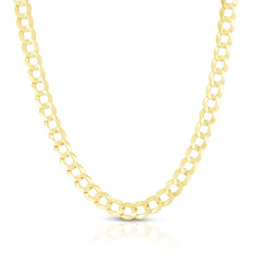 14K Yellow Gold 5.7mm Comfort Curb 22 Chain with Lobster Lock
