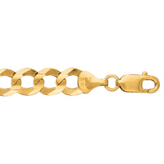 14K Yellow Gold 10mm Comfort Curb 24 Chain with Lobster Lock