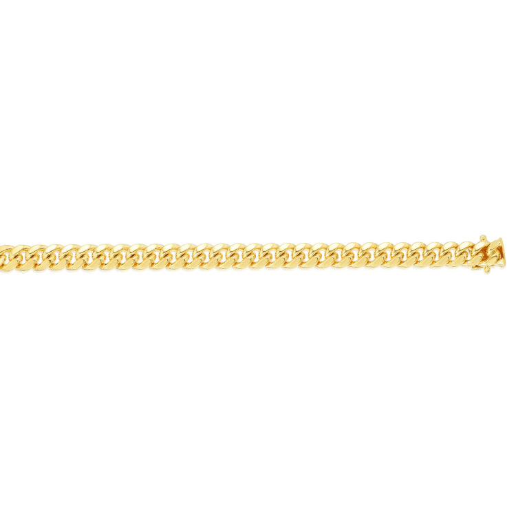 14K Yellow Gold 26 8.2mm Classic Miami Cuban Chain with Box Lock