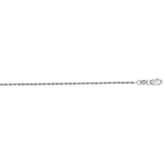 14K White Gold 22 1.4mm Diamond Cut Royal Rope 22 Chain with Lobster Lock