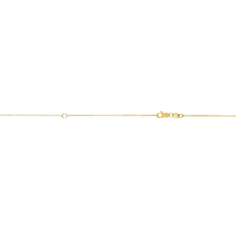 14K Yellow Gold 0.7mm Extendable Box 18 Chain (Jump Ring at 16 inch) with Spring Ring
