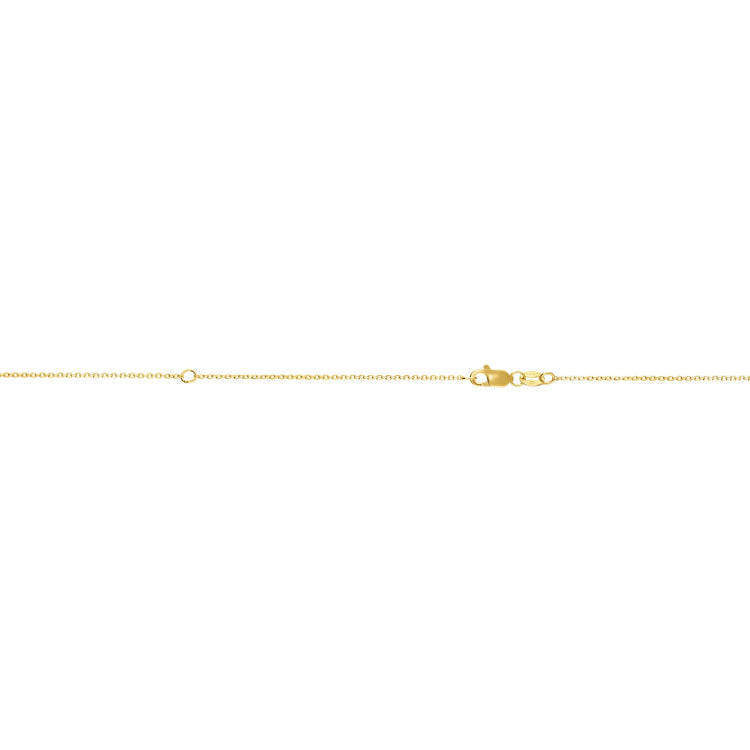 14K Yellow Gold 0.87mm Extendable 18 Chain with Lobster Lock. Jump Ring at 16 inches.
