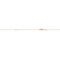 14K Rose Gold 0.87mm Extendable 18 Chain with Lobster Lock. Jump Ring at 16 inches.