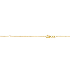14K Yellow Gold 1.1mm Extendable 18 Chain with Lobster Lock. Jump Ring at 16 inches.