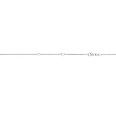 14K White Gold 1.3mm Double Extendable Diamond Cut Cable 18 Chain with Lobster Lock. Jump Ring at 16 and 17 inch.