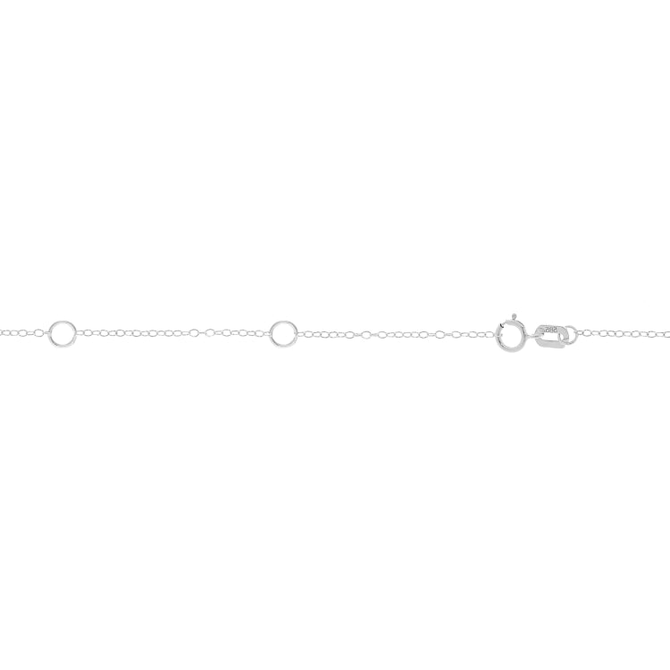 14K White Gold 1.3mm Double Extendable Piatto 18 Chain with Lobster Lock. Jump Ring at 16 and 17 inch.