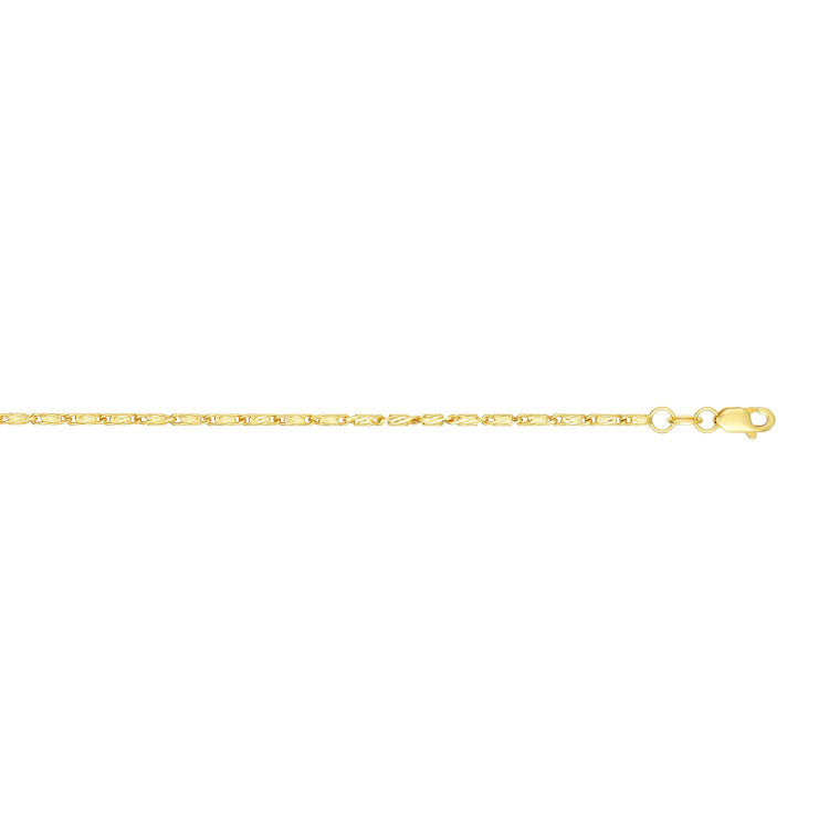14K Yellow Gold 1.5mm Lumina 22 Chain with Lobster Lock