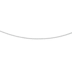 14K White Gold 2.3mm Textured Cable 18 Chain with Lobster Lock