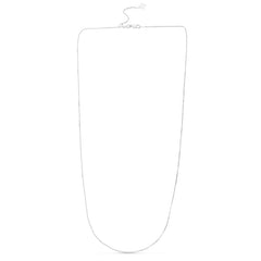 14K White Gold 1.1mm Adjustable Cable 22 Chain with Lobster Lock