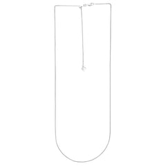 14K White Gold 1mm Adjustable Wheat 22 Chain with Lobster Lock