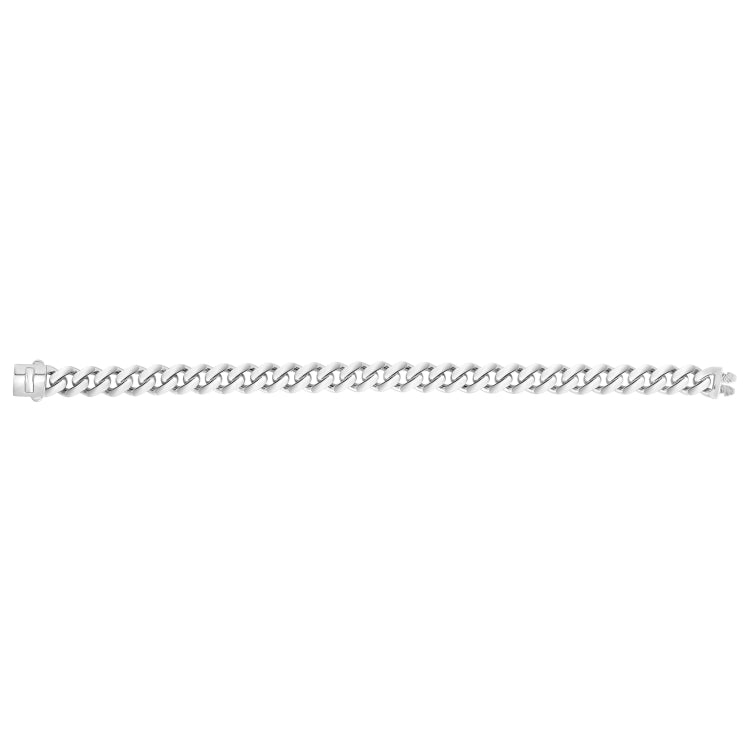 14K White Gold 9.5mm Lite Miami Cuban 22 Chain Necklace