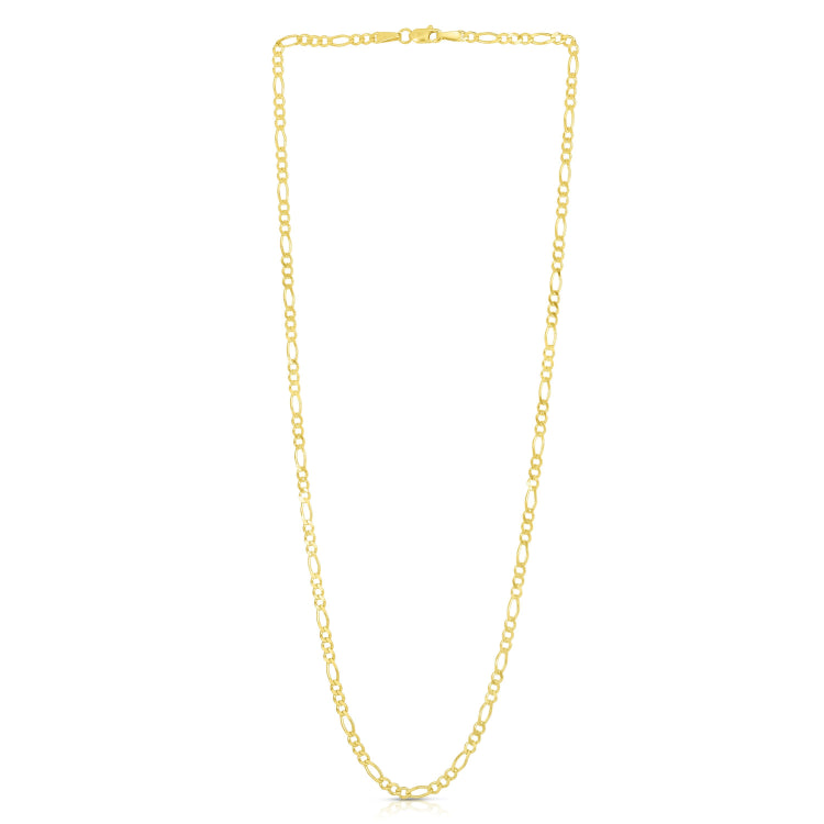 14K Yellow Gold 7 2.8mm Figaro Chain Bracelet