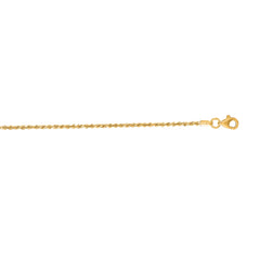 14K Yellow Gold 16 1.6mm Royal Rope Chain with Lobster Lock