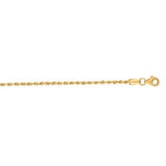 14K Yellow Gold 22 1.8mm Royal Rope Chain with Lobster Lock