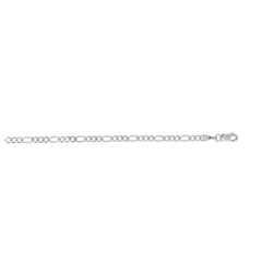 14K White Gold 20 2.6mm Figaro Chain