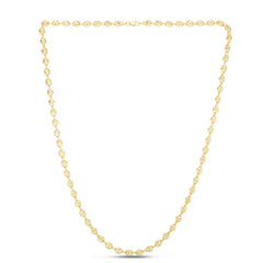 14K Yellow Gold 7 Puffed Mariner Chain Bracelet