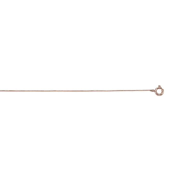 10K Rose Gold .45mm Classic Box 16 Chain with Spring Ring
