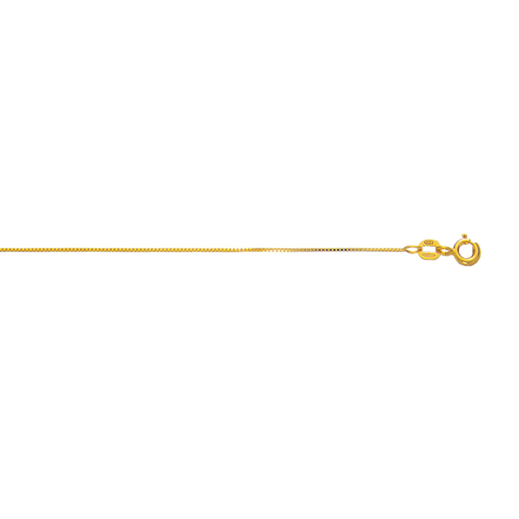 10K Yellow Gold .6mm Classic Box 16 Chain with Spring Ring