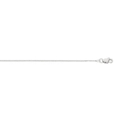 10K White Gold 0.78mm Classic Box 16 Chain with Lobster Lock