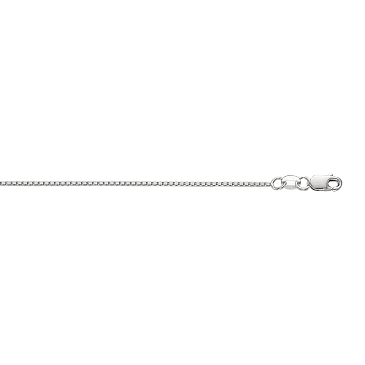 10K White Gold 0.94mm Classic Box 24 Chain with Lobster Lock