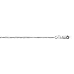 10K White Gold 0.94mm Classic Box 24 Chain with Lobster Lock