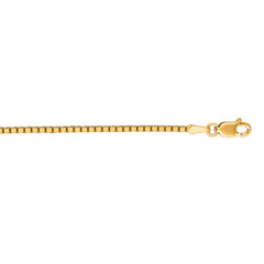10K Yellow Gold 1.4mm Classic Box 20 Chain with Lobster Lock