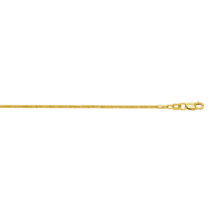 10K Yellow Gold 1.5mm Sparkle 16 Chain with Lobster Lock