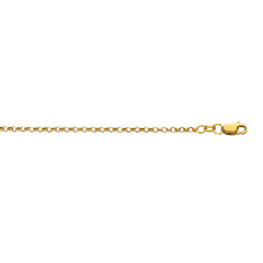 10K Yellow Gold 2.4mm Lite Rolo 18 Chain with Lobster Lock