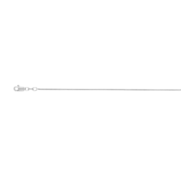 10K White Gold .6mm Wheat 18 Chain with Lobster Lock