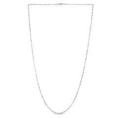 10K White Gold 1.5mm Singapore 16 Chain with Lobster Lock