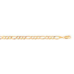 10K Yellow Gold 5.3mm Figaro 20 Chain with Lobster Lock