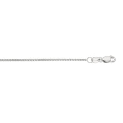 10K White Gold 1mm Gourmette 24 Chain with Lobster Lock