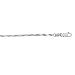 10K White Gold 1.4mm Gourmette 20 Chain with Lobster Lock