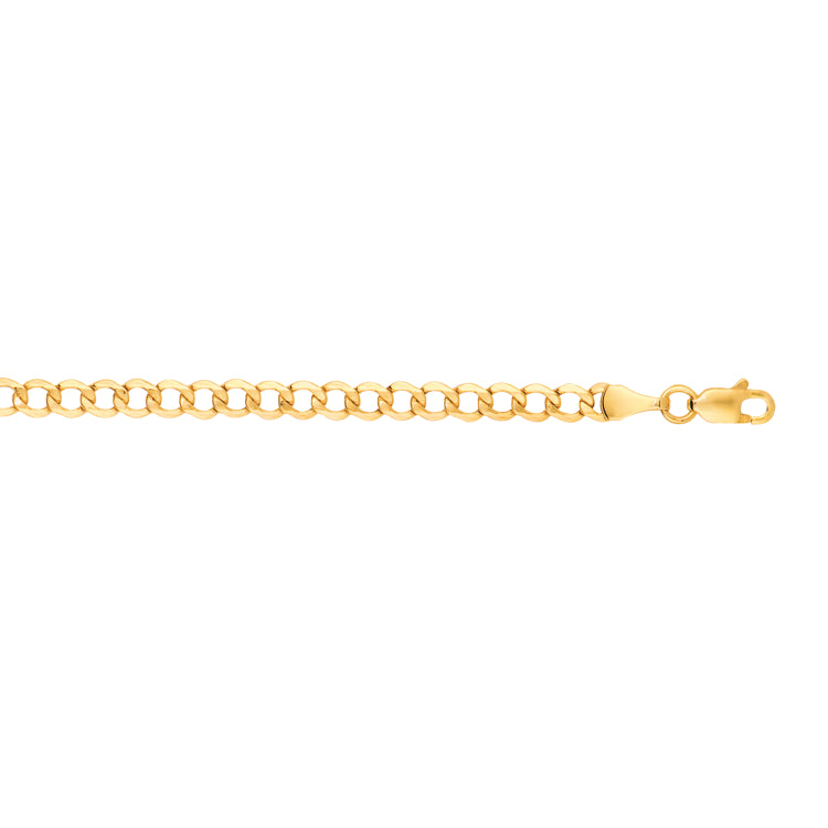 10K Yellow Gold 4.4mm Lite Comfort Curb 18 Chain with Lobster Lock