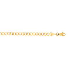 10K Yellow Gold 4.4mm Lite Comfort Curb 18 Chain with Lobster Lock