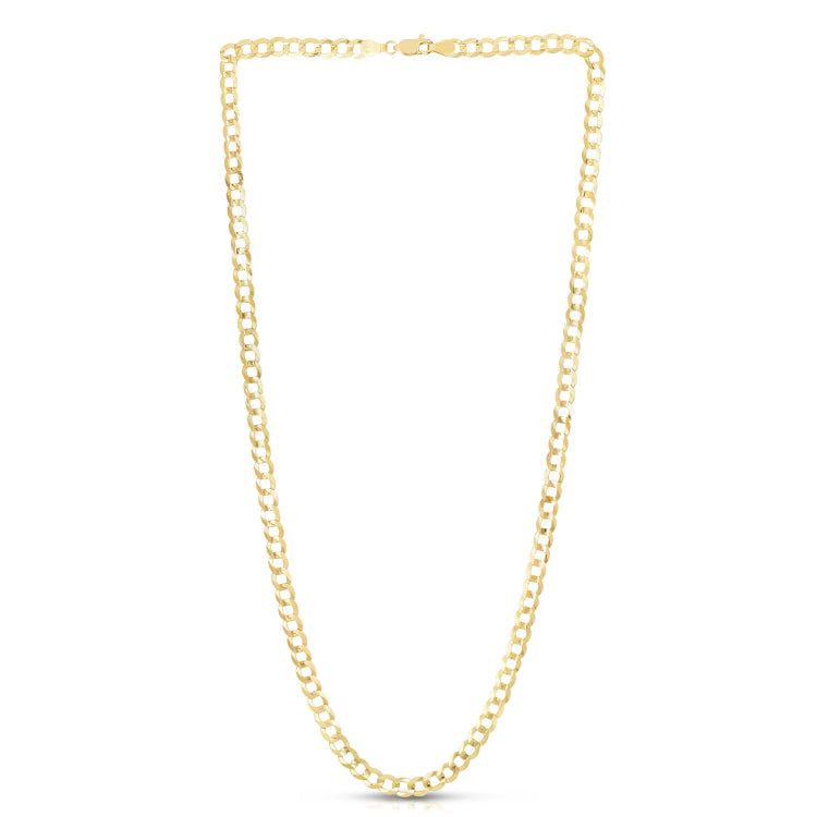 10K Yellow Gold 5.3mm Lite Comfort Curb 20 Chain with Lobster Lock