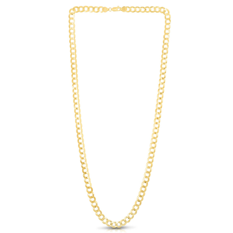 10K Yellow Gold 6.2mm Lite Comfort Curb 22 Chain with Lobster Lock