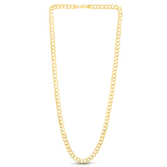 10K Yellow Gold 6.2mm Lite Comfort Curb 22 Chain with Lobster Lock