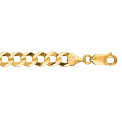 10K Yellow Gold 7.0mm Comfort Curb 24 Chain with Lobster Lock