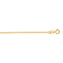 10K Yellow Gold 1.2mm Mariner 20 Chain with Spring Ring