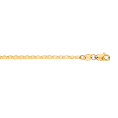 10K Yellow Gold 1.7mm Mariner 16 Chain with Lobster Lock