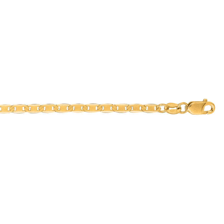 10K Yellow Gold 2.3mm Mariner 16 Chain with Lobster Lock