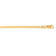 10K Yellow Gold 2.3mm Mariner 16 Chain with Lobster Lock