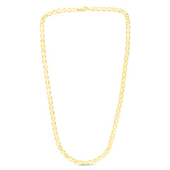 10K Yellow Gold 5.5mm Mariner 7 Chain Bracelet with Lobster Lock